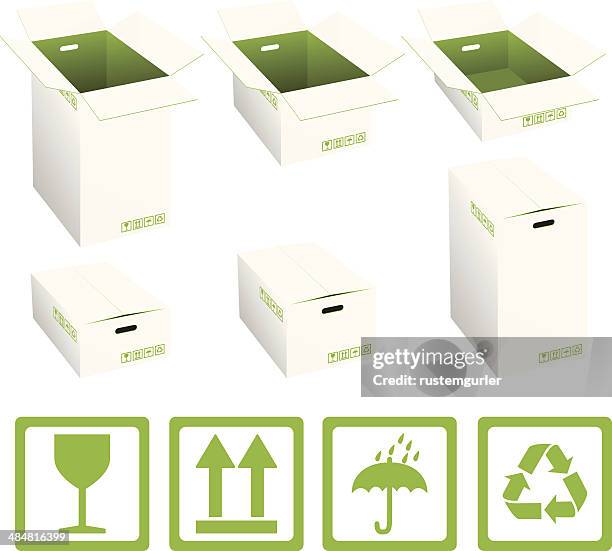 cardboard boxes - post workout stock illustrations