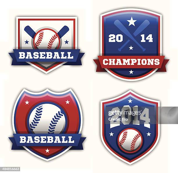 baseball badges - 2014 stock illustrations