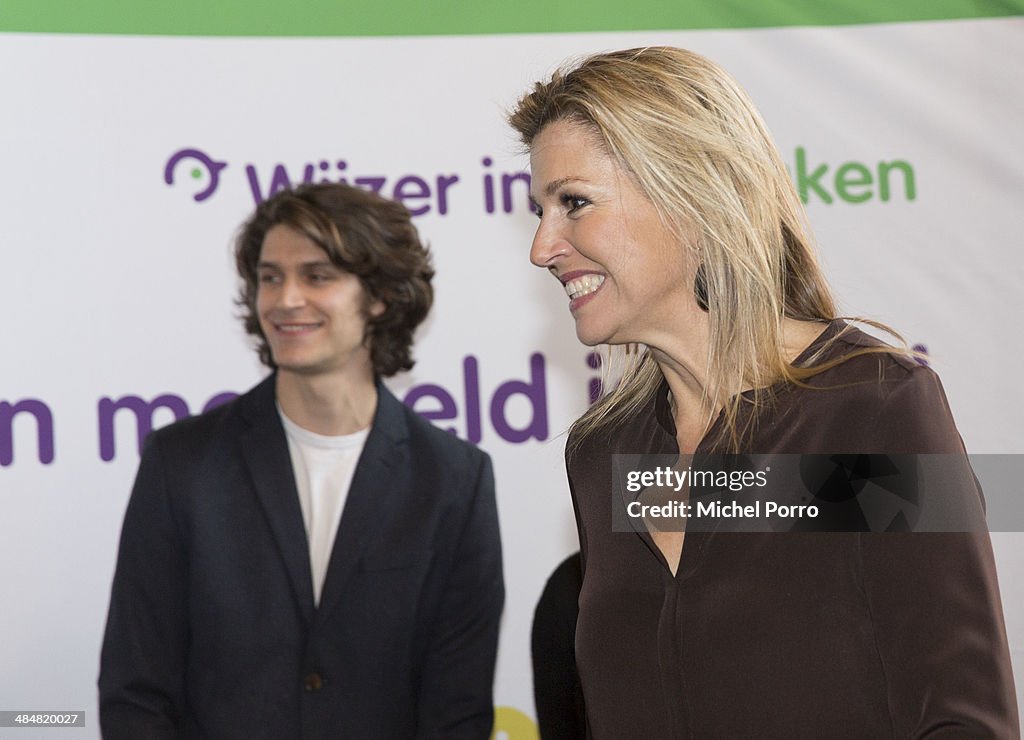 Queen Maxima Of The Netherlands Visits A School At Almere
