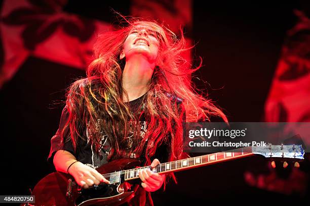 Musician Danielle Haim of the band HAIM performs onstage during The 1989 World Tour Live In Los Angeles at Staples Center at Staples Center on August...