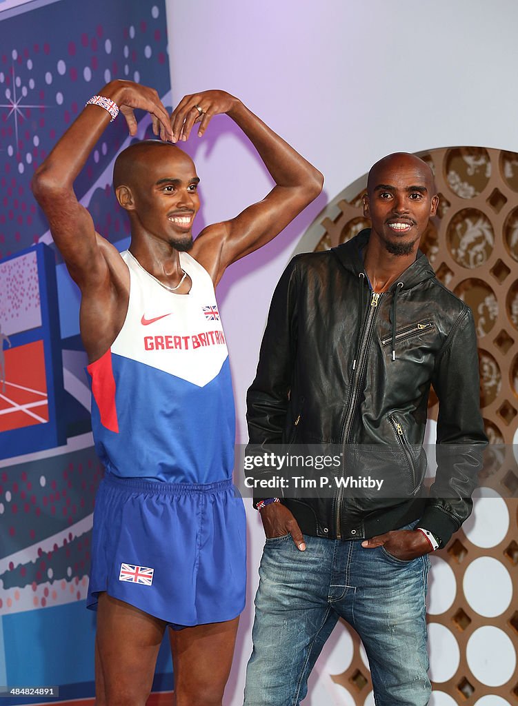 Mo Farah Unveils His 2 Wax Figures At Madame Tussauds