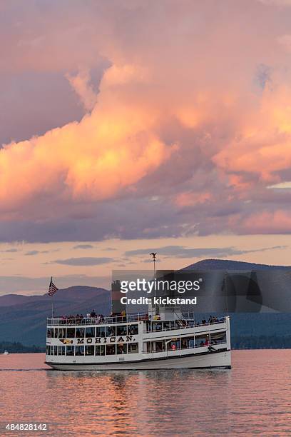 steamboat mohican ii - lake george stock pictures, royalty-free photos & images