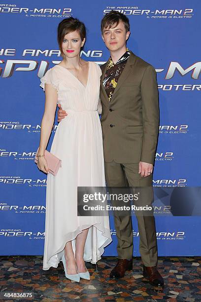 Anna Wood and Dane DeHaan attend the 'The Amazing Spider-Man 2: Rise Of Electro' premiere at The Space Moderno on April 14, 2014 in Rome, Italy.