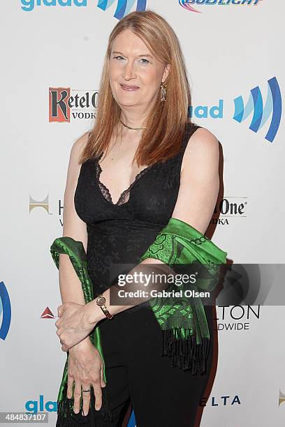 Jenny Boylan arrives to the 25th Annual GLAAD Media Awards - Dinner and Show on April 12, 2014 in Los Angeles, California.