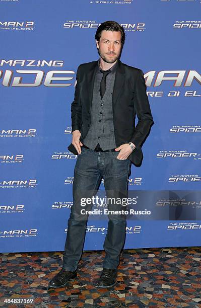 Liam McMahon attends the 'The Amazing Spider-Man 2: Rise Of Electro' premiere at The Space Moderno on April 14, 2014 in Rome, Italy.
