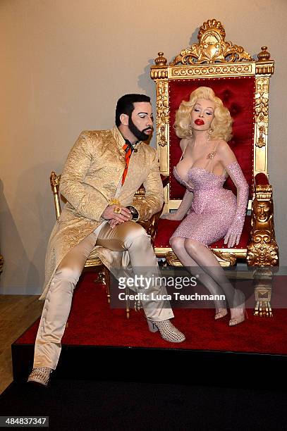 Harald Gloeoeckler and Amanda Lepore attend the Harald Gloeoeckler Store Opening on April 14, 2014 in Berlin, Germany.