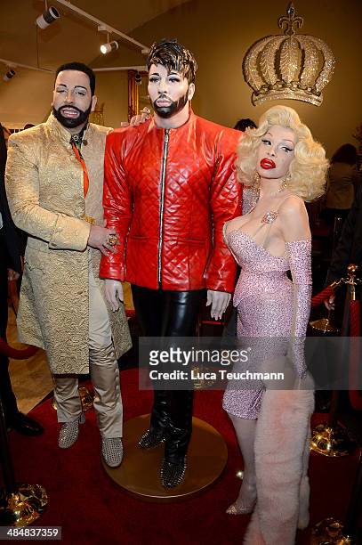 Harald Gloeoeckler and Amanda Lepore attend the Harald Gloeoeckler Store Opening on April 14, 2014 in Berlin, Germany.