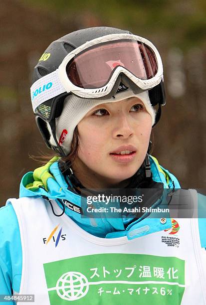 Miki Ito of Japan is seen during the FIS Frestyle World Championships at Listel Inawashiro on March 6, 2009 in Inawashiro, Fukushima, Japan.