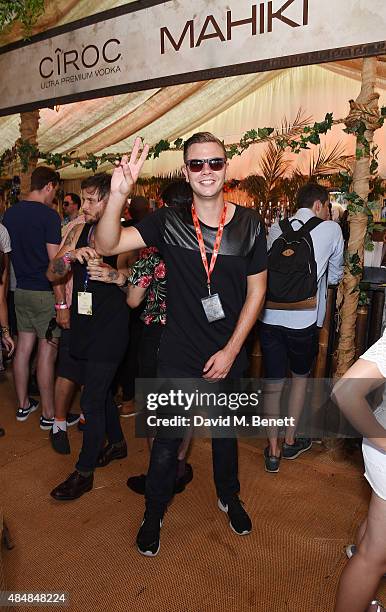 Sam Feldt attends day one of CIROC & MAHIKI backstage at V Festival at Hylands Park on August 22, 2015 in Chelmsford, England.