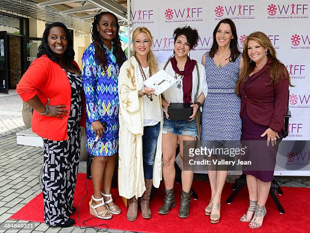 Marchet McWhite, Yvonne Mccormack Lyons, Mercedes Ortega Vega, Pamela Hersch, Cecilia Peck and Michele Gillen attend the Women's International Film...