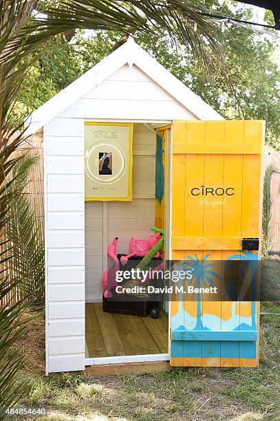 General view of atmosphere at day one of CIROC & MAHIKI backstage at V Festival at Hylands Park on August 22, 2015 in Chelmsford, England.