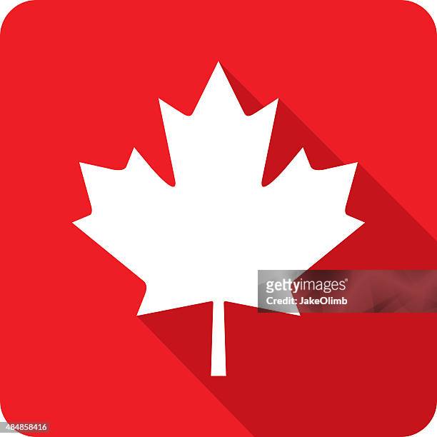 カナダ産のメープルリーフアイコンシルエット - カナダ国旗点のイラスト素材／クリップアート素材／マンガ素材／アイコン素材