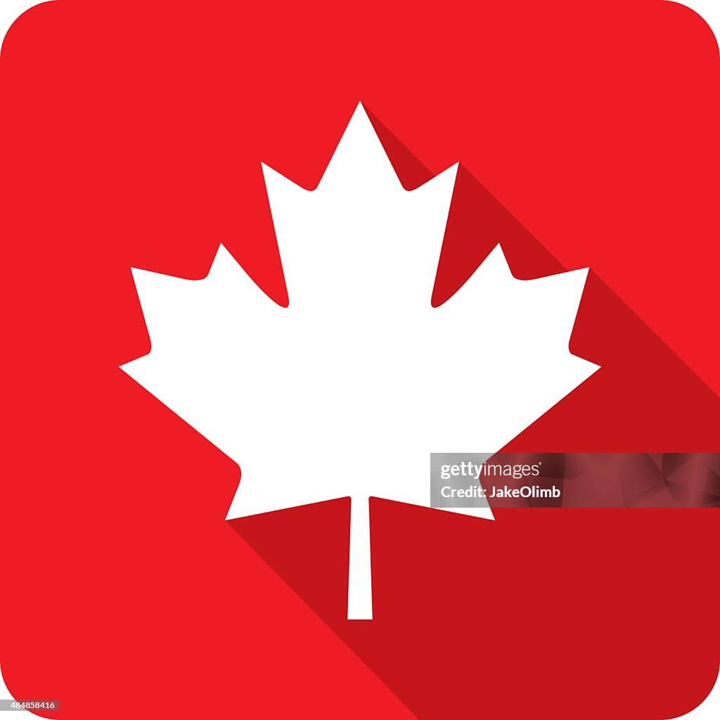 Canadian Maple Leaf Icon Silhouette