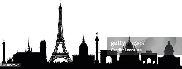paris (all buildings are detailed, moveable and complete) - jardin des tuileries stock illustrations