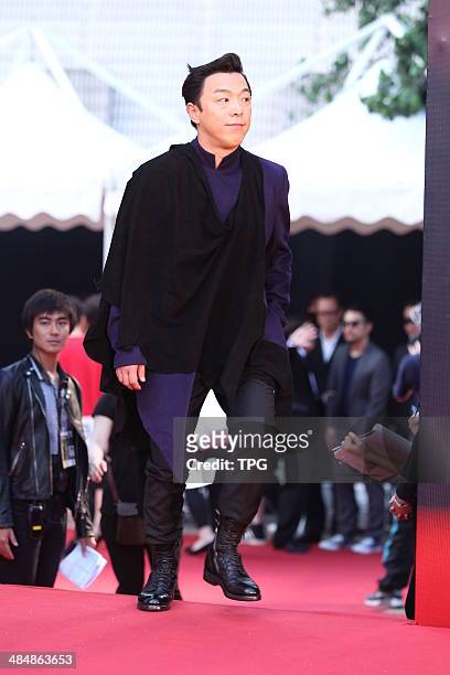 Actor Huang Bo attends the 33rd Hong Kong Film Awards red carpet on Sunday April 13,2014 in Hong Kong,China.