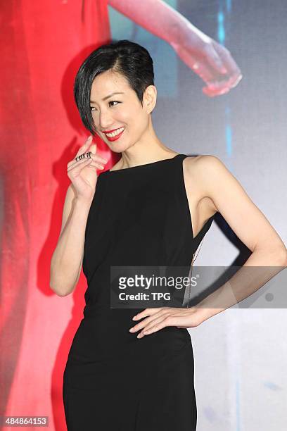 Sammi Cheng attends the 33rd Hong Kong Film Awards red carpet on Sunday April 13,2014 in Hong Kong,China.