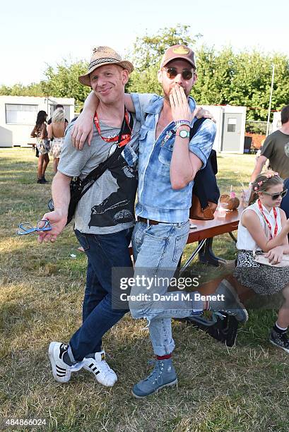 Ricky Wilson of the Kaiser Chiefs attends day one of CIROC & MAHIKI backstage at V Festival at Hylands Park on August 22, 2015 in Chelmsford, England.