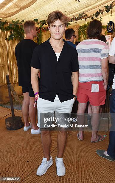 Oliver Cheshire attends day one of CIROC & MAHIKI backstage at V Festival at Hylands Park on August 22, 2015 in Chelmsford, England.