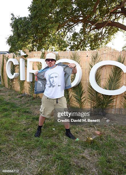 Leigh Francis attends day one of CIROC & MAHIKI backstage at V Festival at Hylands Park on August 22, 2015 in Chelmsford, England.