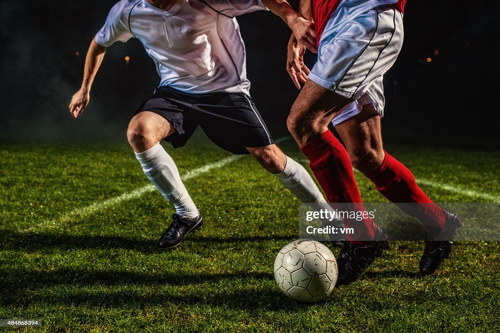 Fußball Spieler in Aktion