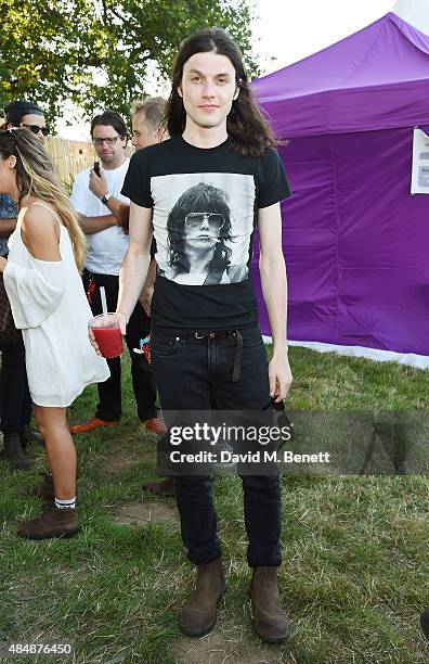 James Bay attends day one of CIROC & MAHIKI backstage at V Festival at Hylands Park on August 22, 2015 in Chelmsford, England.