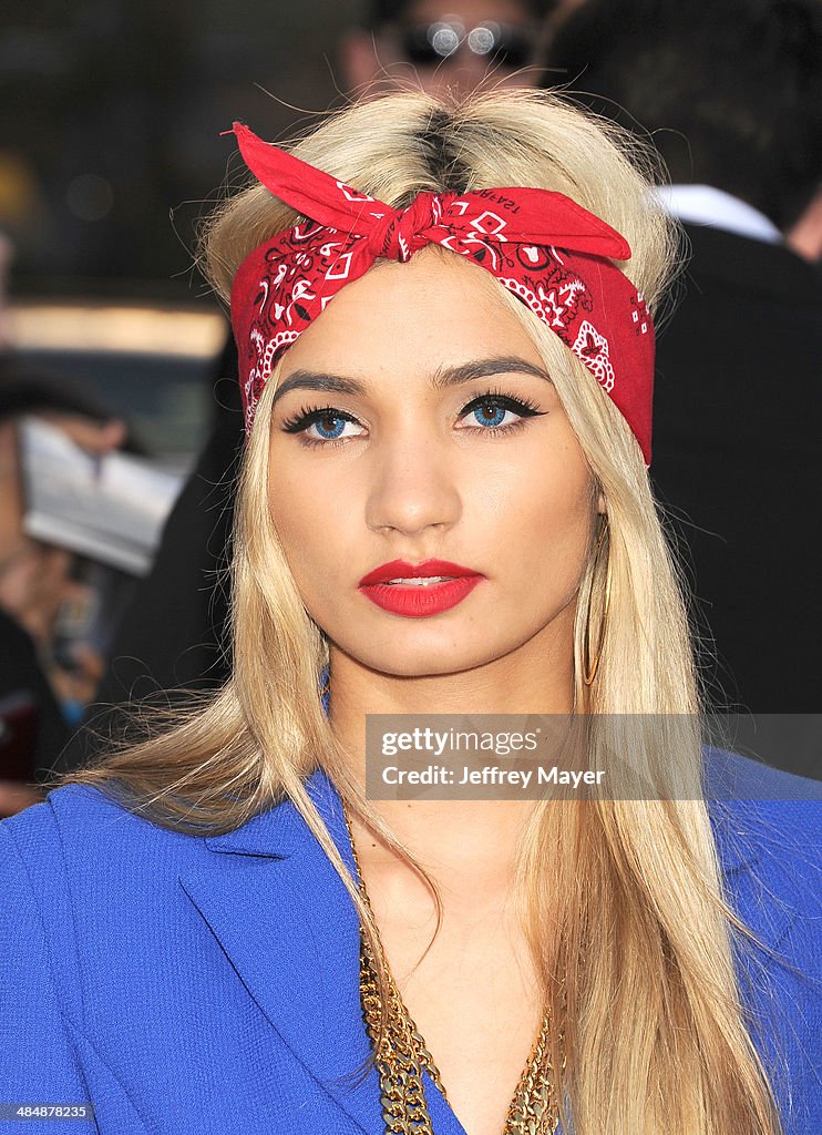 Singer Pia Mia Perez arrives at the Los Angeles premiere of... News