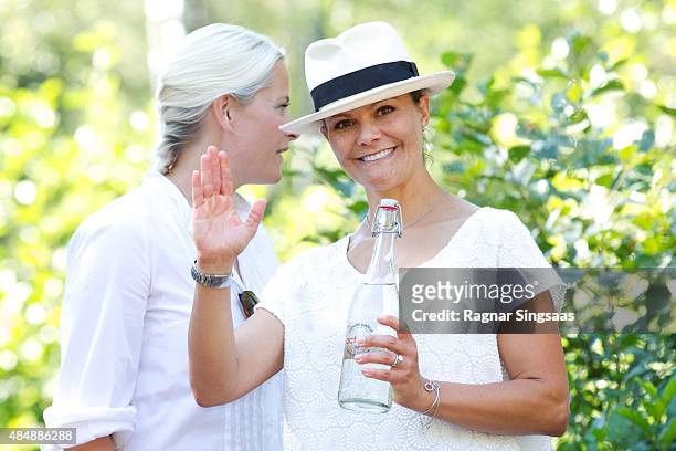 Crown Princess Victoria of Sweden takes part in Climate Pilgrimage on August 22, 2015 in Halden, Norway.