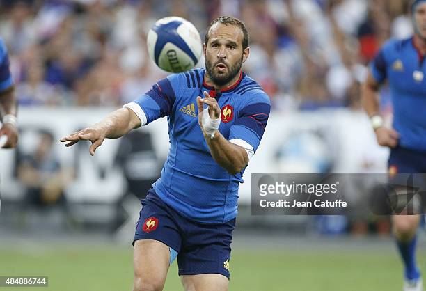 Frederic Michalak of France in action during the international friendly match in preparation of 2015 Rugby World Cup between France and England at...
