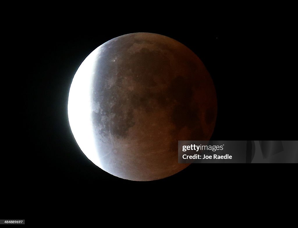 Rare Lunar Eclipse Cast Red Cast Over Moon