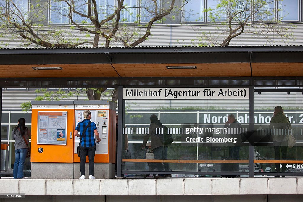 Jobseekers At A German Employment Office As Jobless Figures Continue To Fall