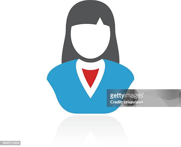 businesswoman icon on a white background. - vice president stock illustrations