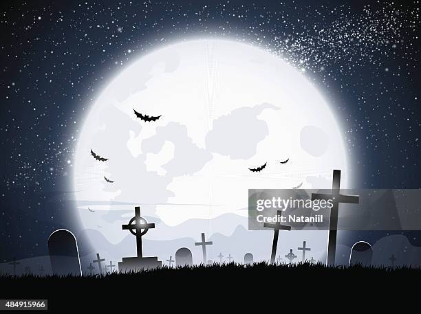 ilustraciones, imágenes clip art, dibujos animados e iconos de stock de cementerio - cementerio