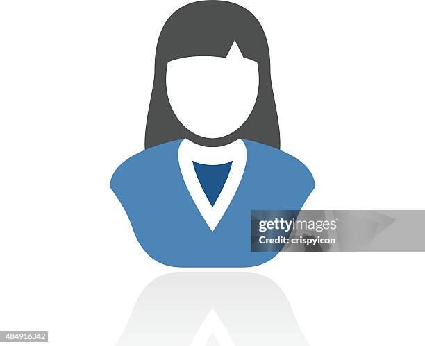 businesswoman icon on a white background. - vice president stock illustrations