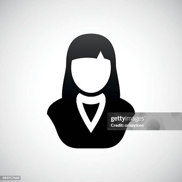 businesswoman icon on a white background. - vice president stock illustrations