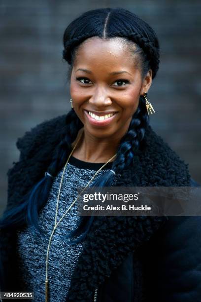 Jamelia sighted leaving the ITV Studios after hosting 'Loose Women'. April 15, 2014 in London, England.