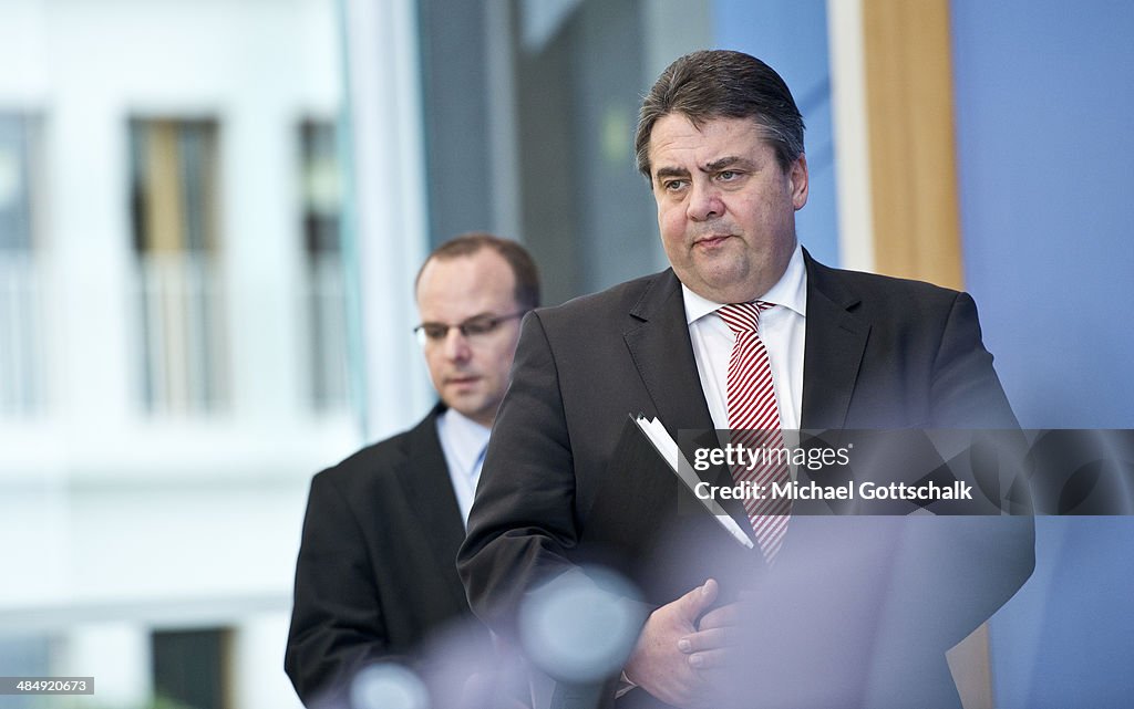 German Economy Minister Gabriel Presents Expectations For Economy Development