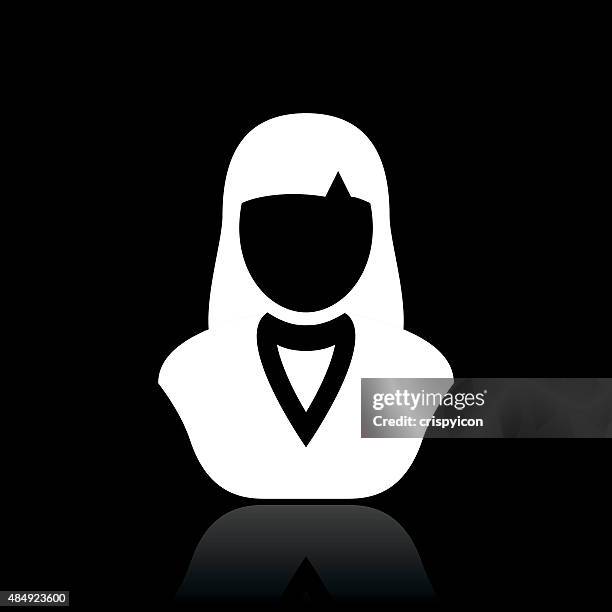 businesswoman icon on a black background. - vice president stock illustrations
