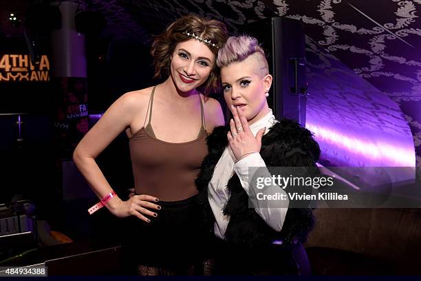 Singer Amy Renee Heidemann of Karmin and host Kelly Osbourne attend the 4th Annual NYX FACE Awards at Club Nokia on August 22, 2015 in Los Angeles,...