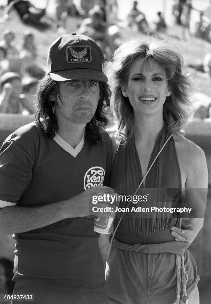 Singer, songwriter and musician Alice Cooper with his wife dancer Sheryl Goddard attend the Kenny Rogers Golden Nugget celebrity softball game to aid...