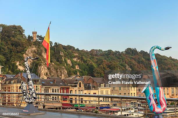 dinant-arte en sax, bélgica - saxofón fotografías e imágenes de stock