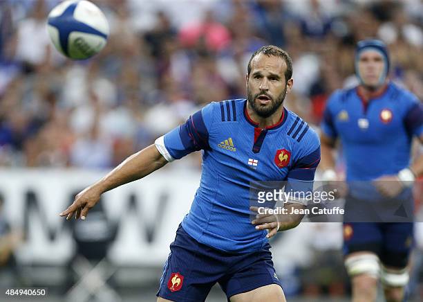 Frederic Michalak of France in action during the international friendly match in preparation of 2015 Rugby World Cup between France and England at...