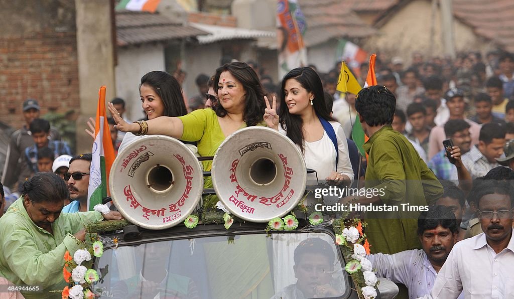 Riya Raima Former Bollywood actress and TMC candidate from Bankura Moon Moon Sen ...