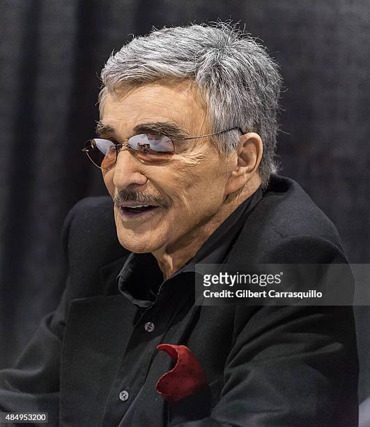 Hollywood Icon/actor Burt Reynolds attends Wizard World Comic Con Chicago 2015 - Day 3 at Donald E. Stephens Convention Center on August 22, 2015 in...