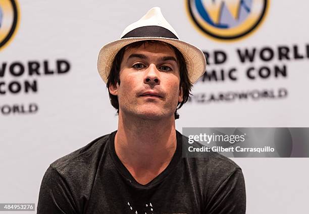 Actor Ian Somerhalder attends Wizard World Comic Con Chicago 2015 - Day 3 at Donald E. Stephens Convention Center on August 22, 2015 in Chicago,...