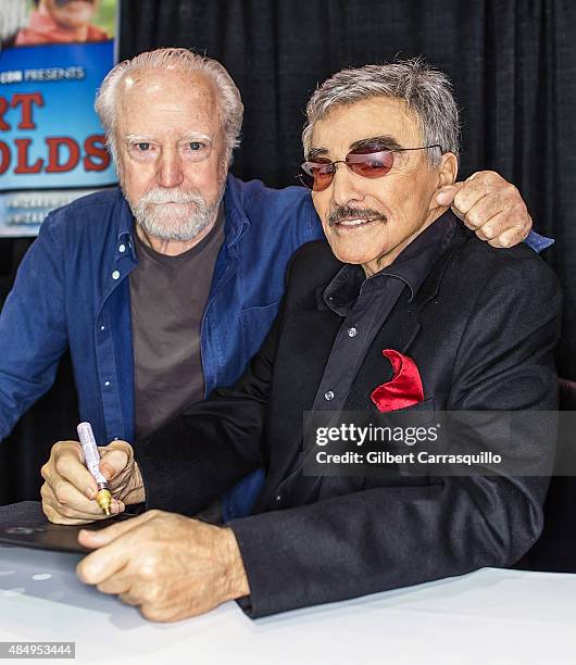 Actor Scott Wilson and Hollywood Icon/actor Burt Reynolds attend Wizard World Comic Con Chicago 2015 - Day 3 at Donald E. Stephens Convention Center...