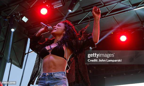 Christina Milian performs at 2015 Billboard Hot 100 Music Festival - Day 1 at Nikon at Jones Beach Theater on August 22, 2015 in Wantagh, New York.