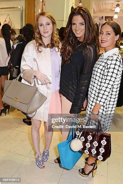 Rosie Fortescue, Binky Felstead and Louise Thompson attend the French Connection #CantHelpMySelfie launch party at French Connection Regent Street...