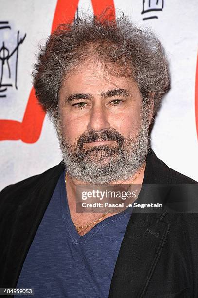 Gustave Kervern attends 'Dans La Cour' Paris Premiere at Mk2 Bibliotheque on April 15, 2014 in Paris, France.