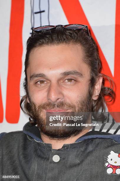 Pio Marmai attends 'Dans La Cour' Paris Premiere at Mk2 Bibliotheque on April 15, 2014 in Paris, France.