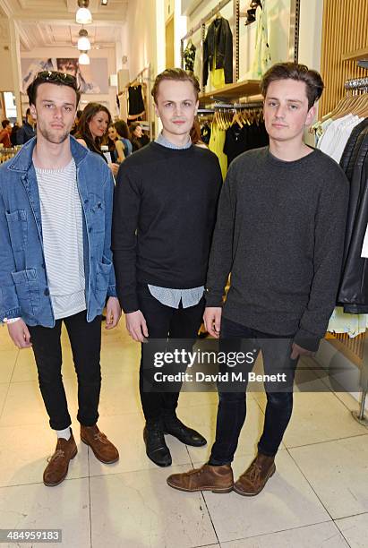 Amber Run attends the French Connection #CantHelpMySelfie launch party at French Connection Regent Street store on April 15, 2014 in London, England.